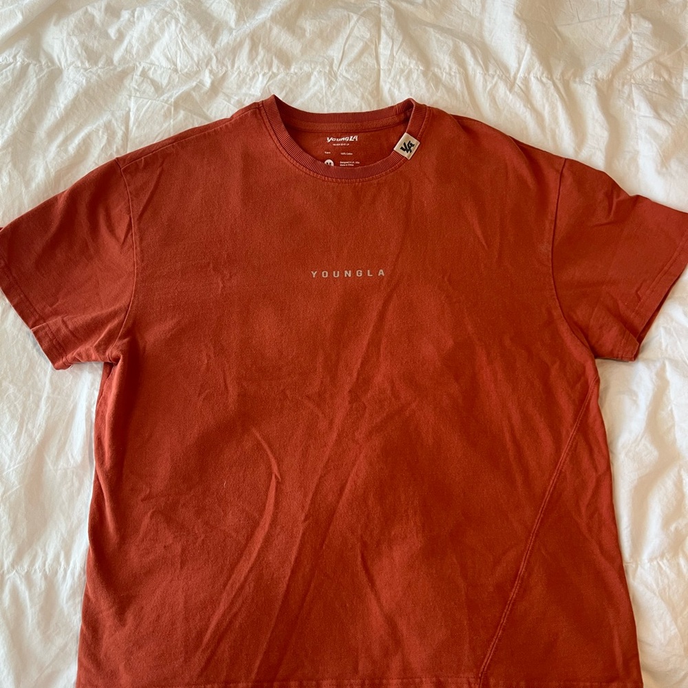 YoungLA Brown Short Sleeve Tee Casual Comfort